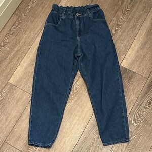 Zara Paperbag Stylish Blue Denim Jeans High Waist